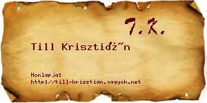 Till Krisztián névjegykártya