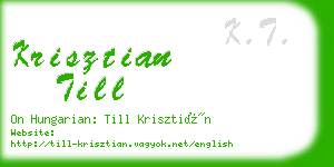 krisztian till business card